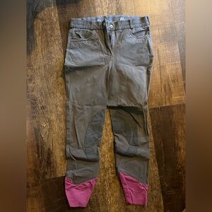 Shires Performance Grey with Pink Bling Breeches 28R